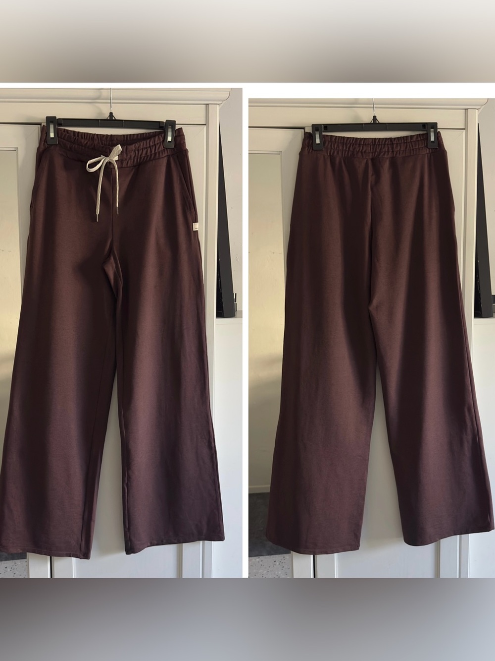 Vuori Halo Essential Wideleg Pant in Mahogany Heather Size XS